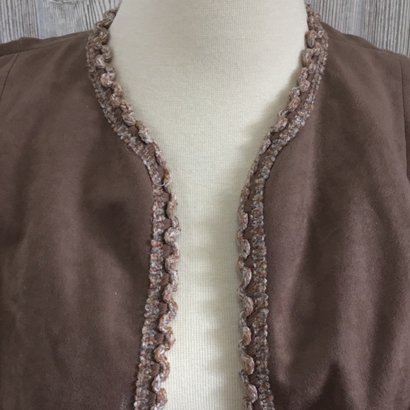 VINTAGE Marty Gutmacher Brown Open Blazer - Picture 3 of 7